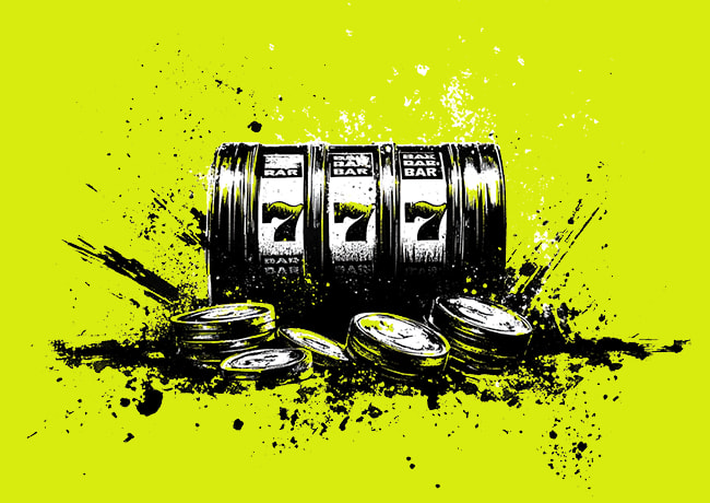 Il rullo di una slot e dei gettoni