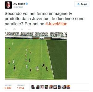 Juventus Milan tweet 