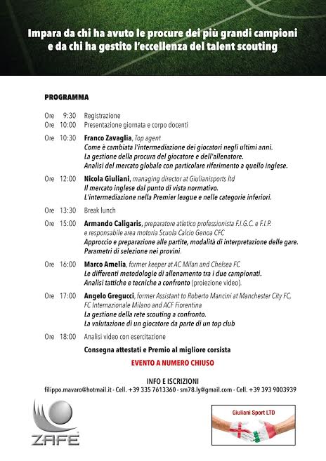 Il programma dell'evento