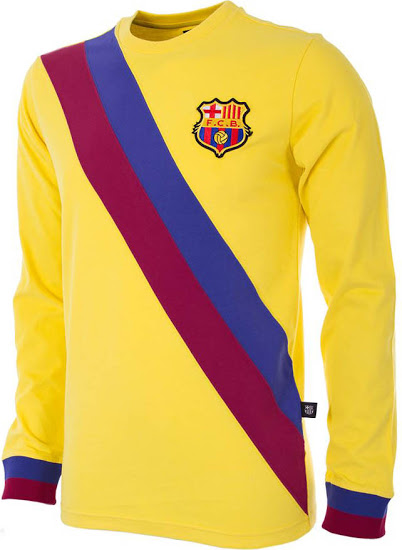 La maglia away 1974-75 del Barcellona