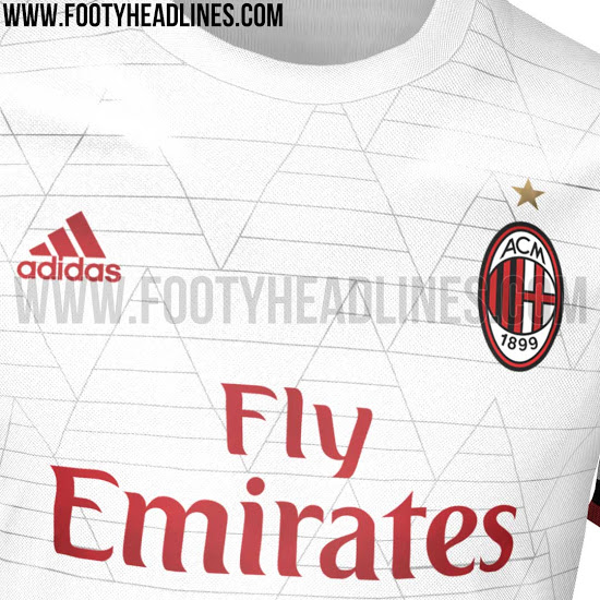 Milan il disegno presente sulla seconda maglia 2017-2018