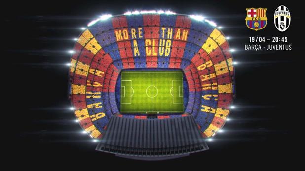 coreografia nou camp barcellona juventus immagini