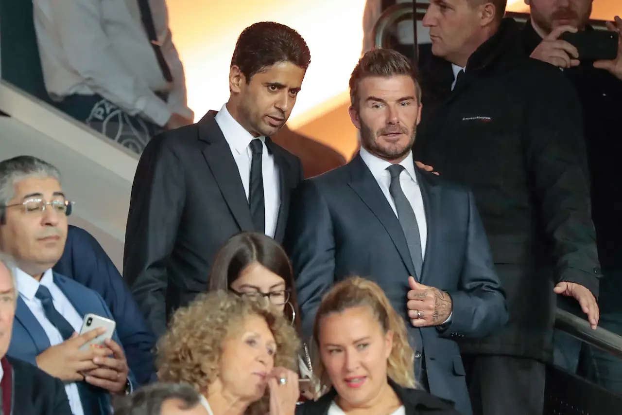 David Beckham e Nasser Al-Khelaifi