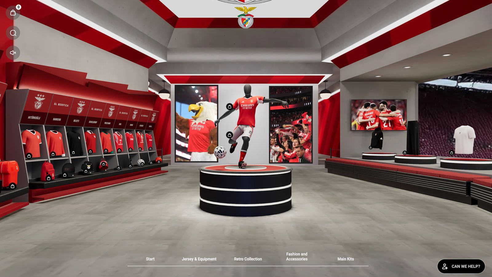 Benfica store immersivo ai