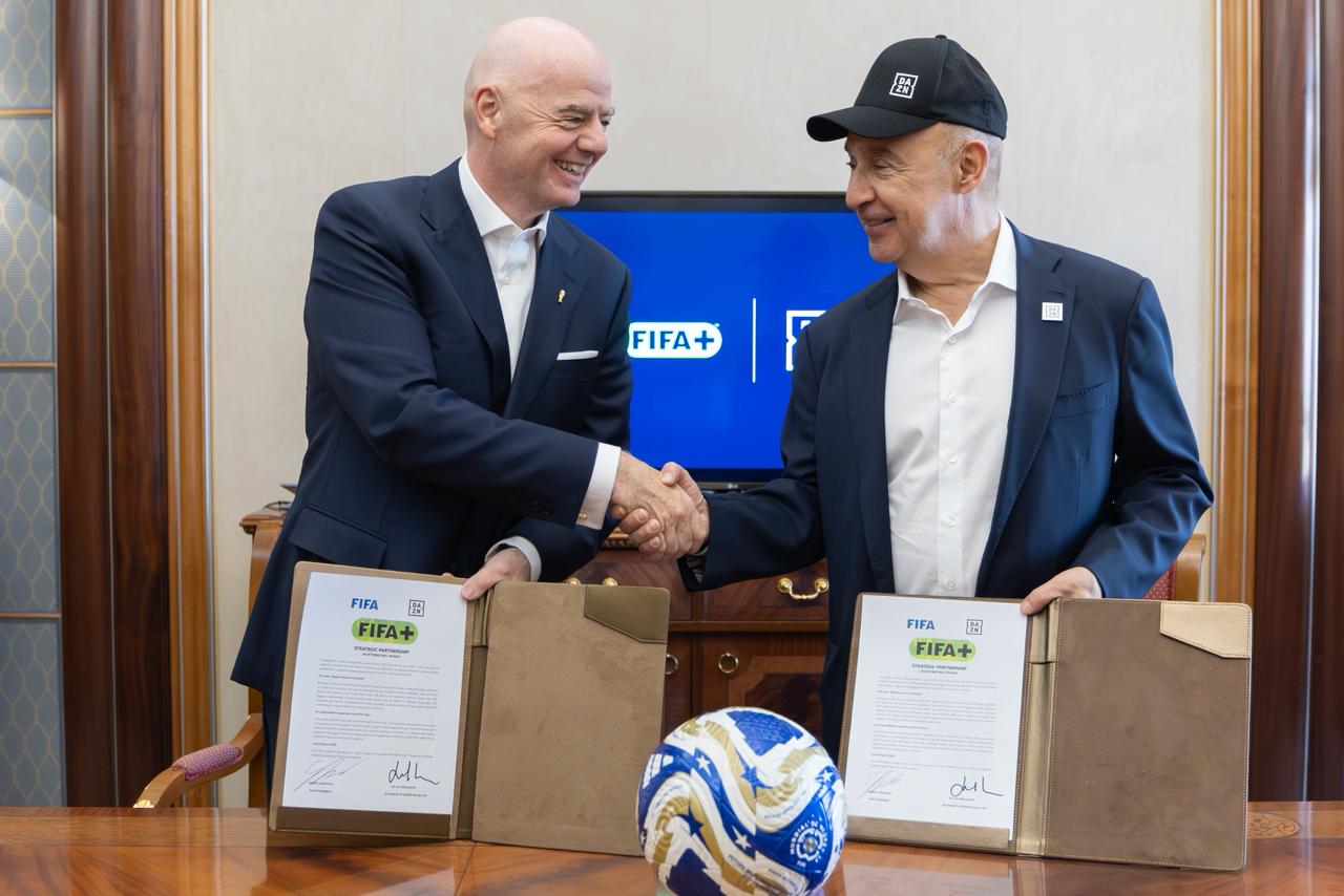 FIFA President Gianni Infantino and Sir Len Blavatnik