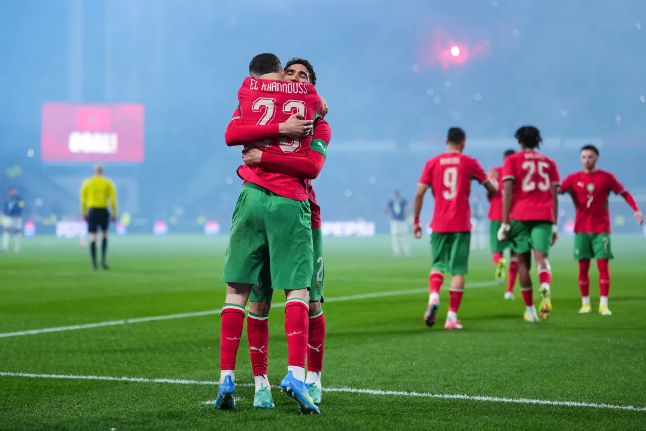 La nazionale marocchina prima dell amichevole